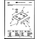 Tappan 30-7647-00-03 cooktop parts diagram