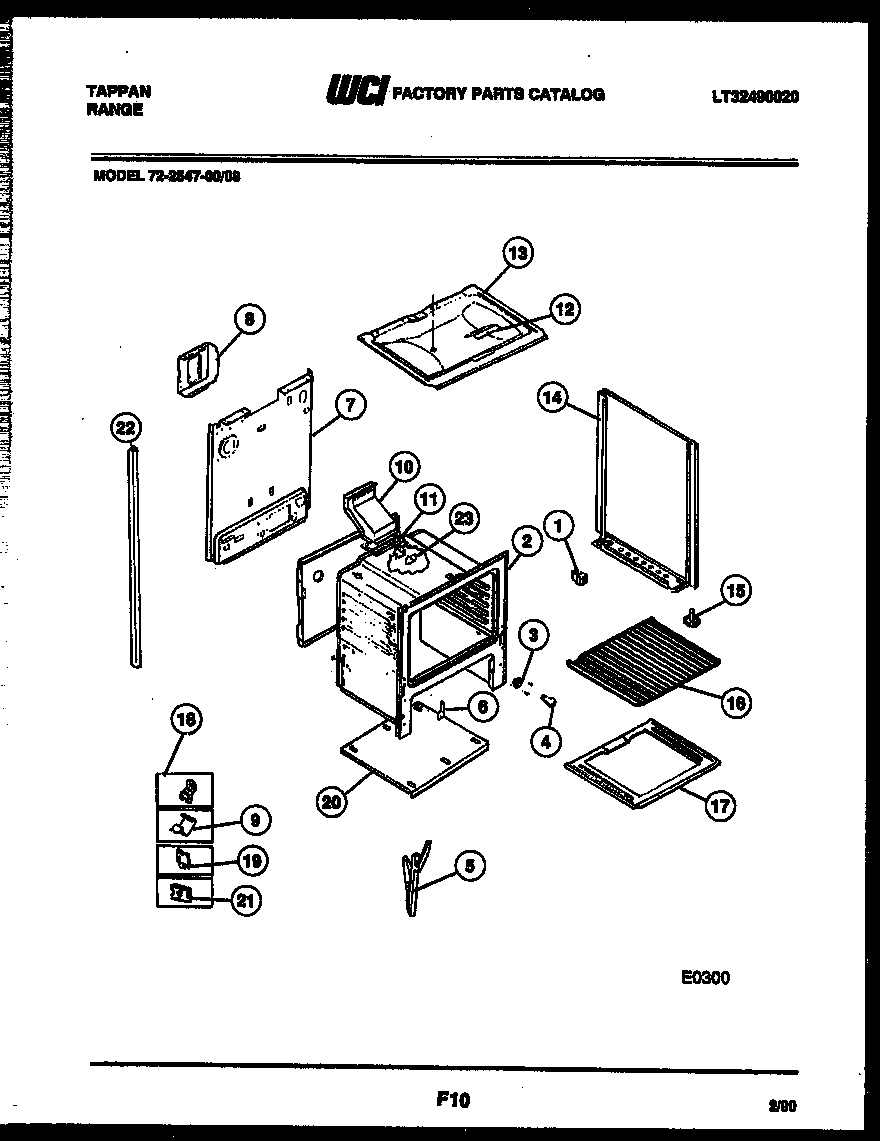 Tappan 72-2547-00-08 lower body parts diagram