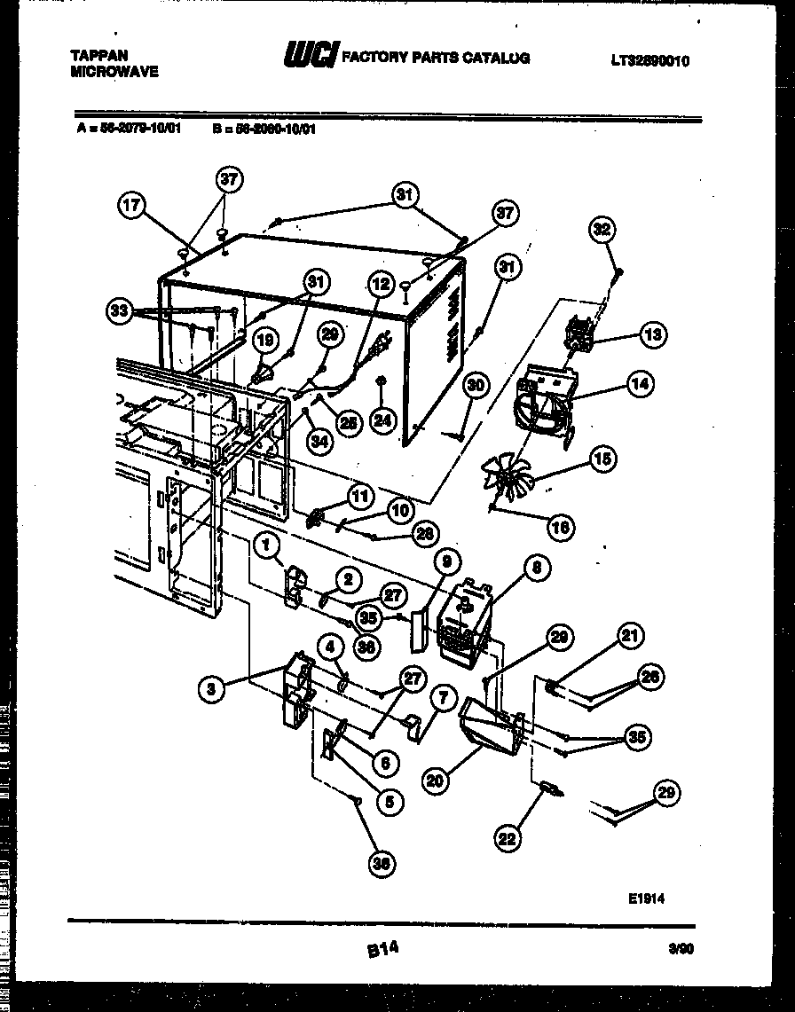 Tappan 56-2080-10-01 power control diagram