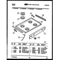 Tappan 72-3657-00-09 cooktop parts diagram