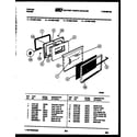Tappan 72-3657-00-09 lower oven door parts diagram