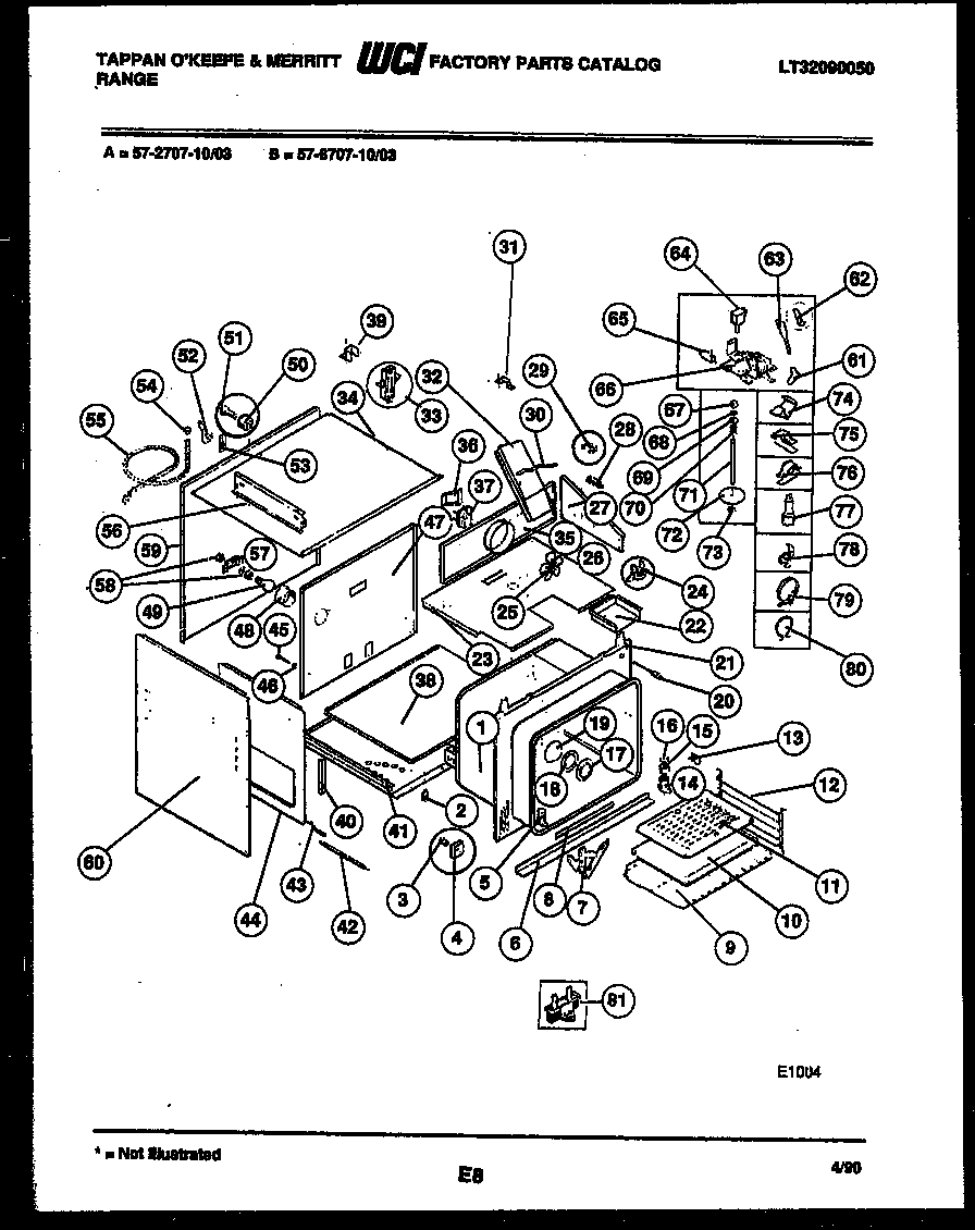 Tappan 57-2707-10-03 body parts diagram