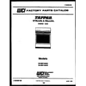 Tappan 32-0007-00-03 cover page diagram