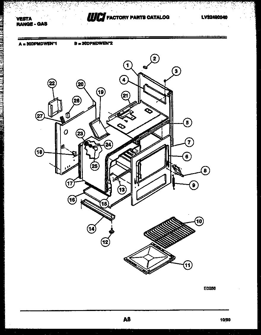 Tappan 30DPMDWEN1 body parts diagram