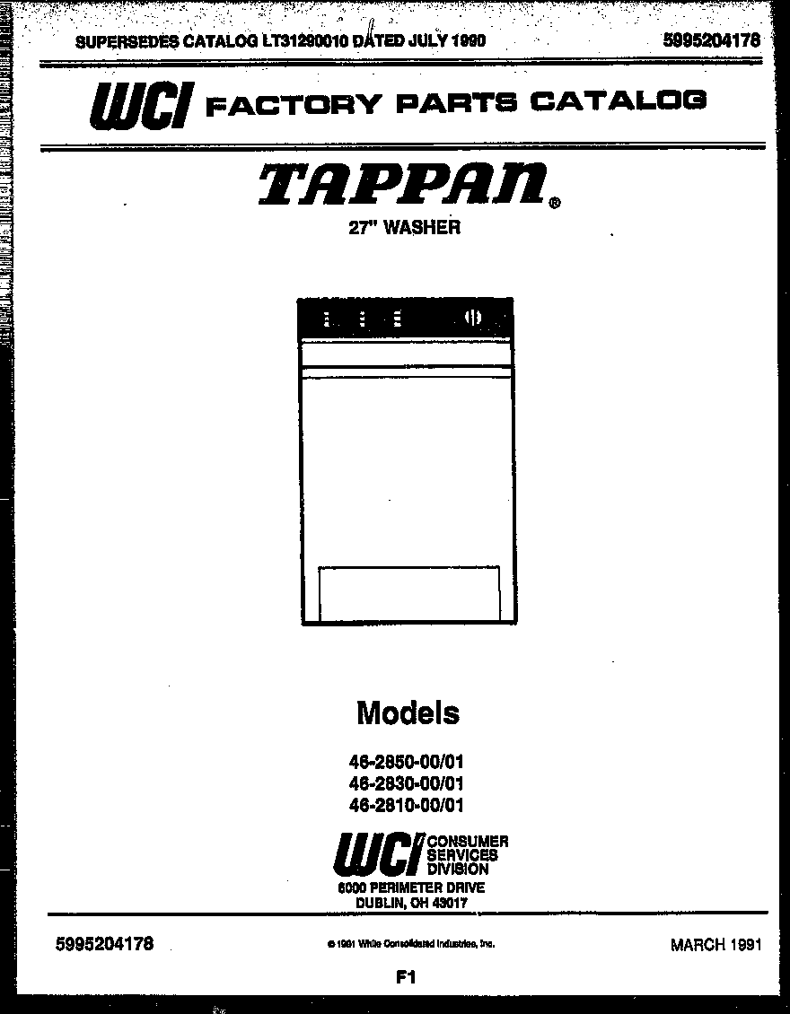 Tappan 46-2830-00-01 null diagram