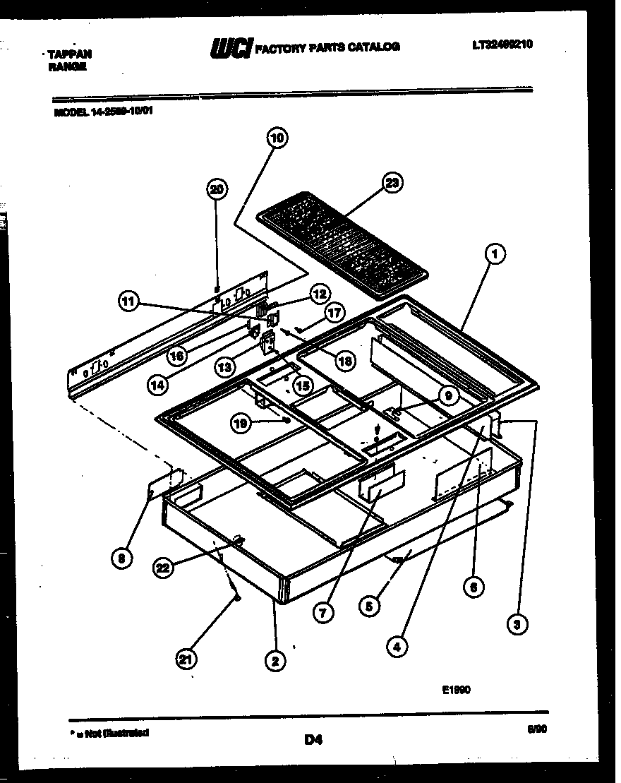 Tappan 14-2589-00-01 body parts diagram