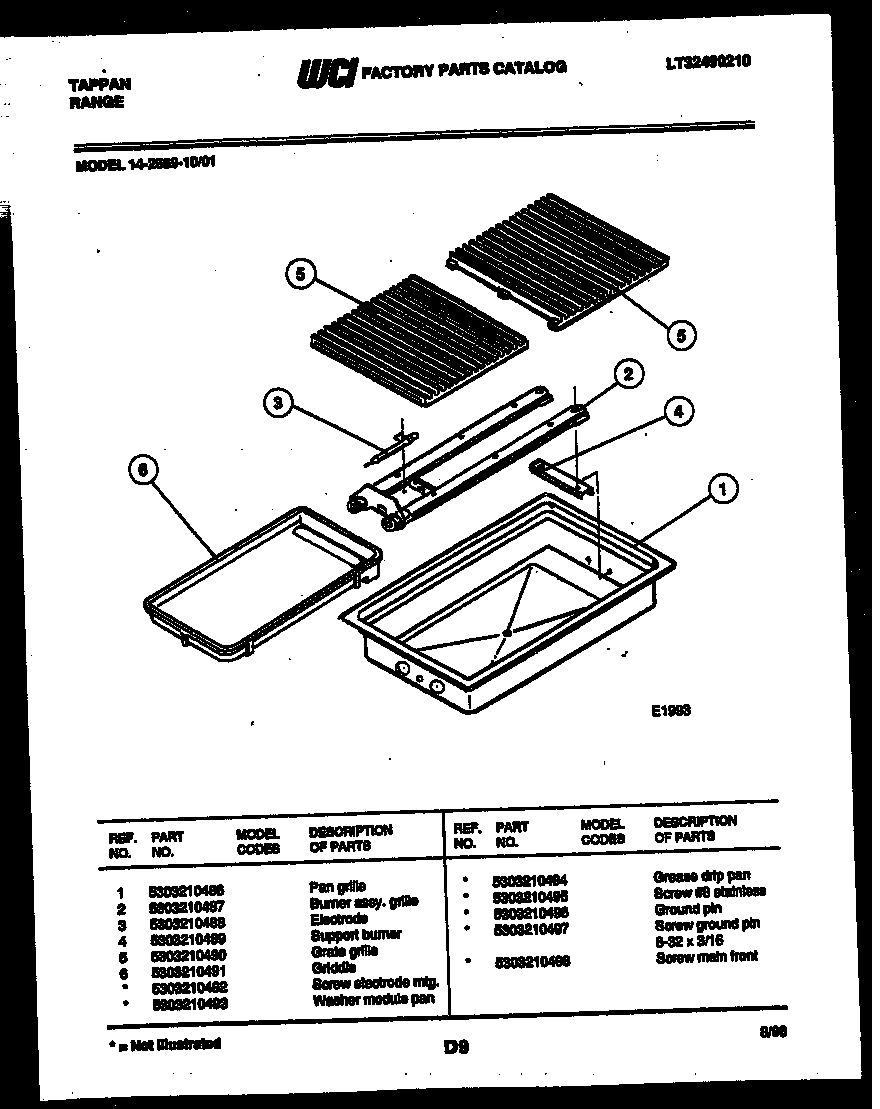 Tappan 14-2589-00-01 optional kit diagram