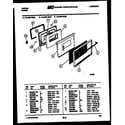 Tappan 76-8667-00-08 lower oven door parts diagram
