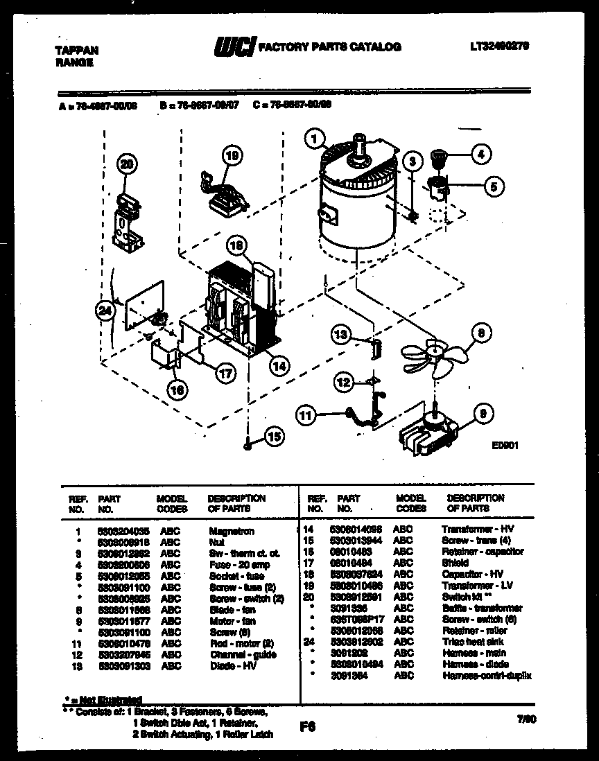 Tappan 76-4667-00-08 power control diagram