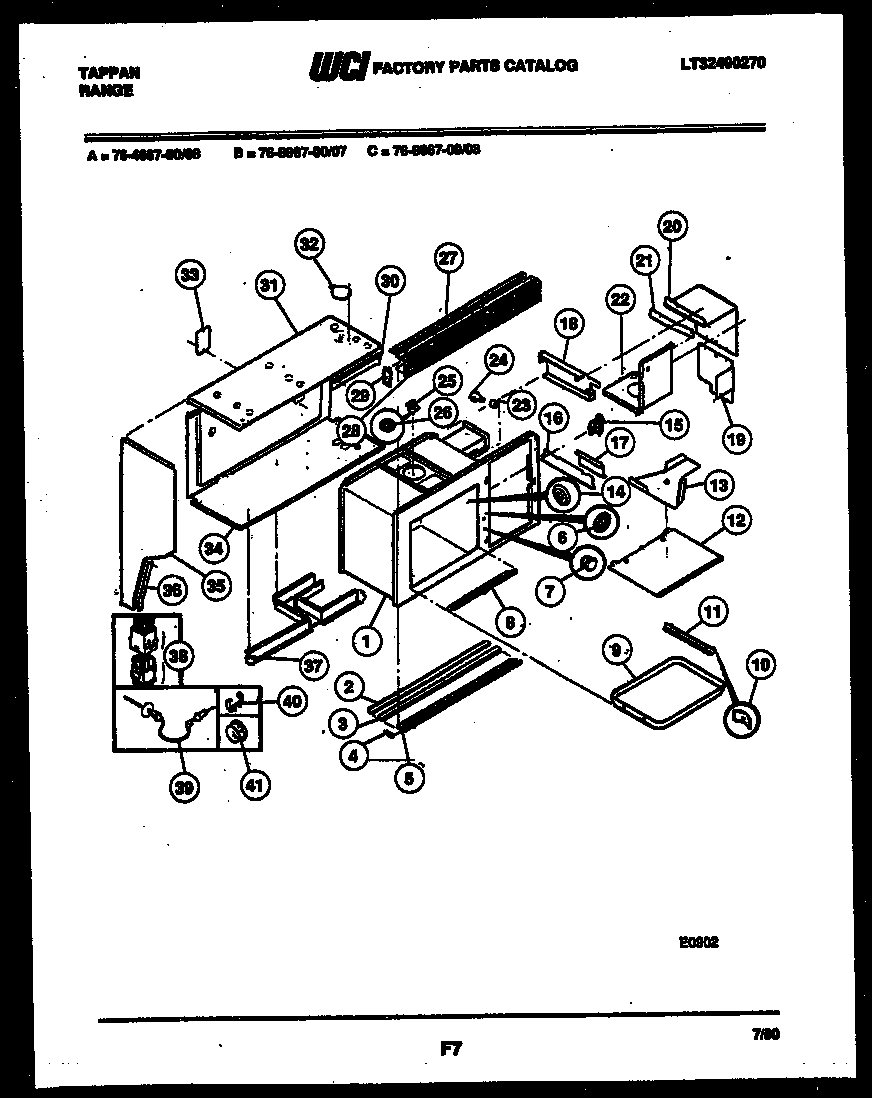 Tappan 76-4667-00-08 upper body parts diagram