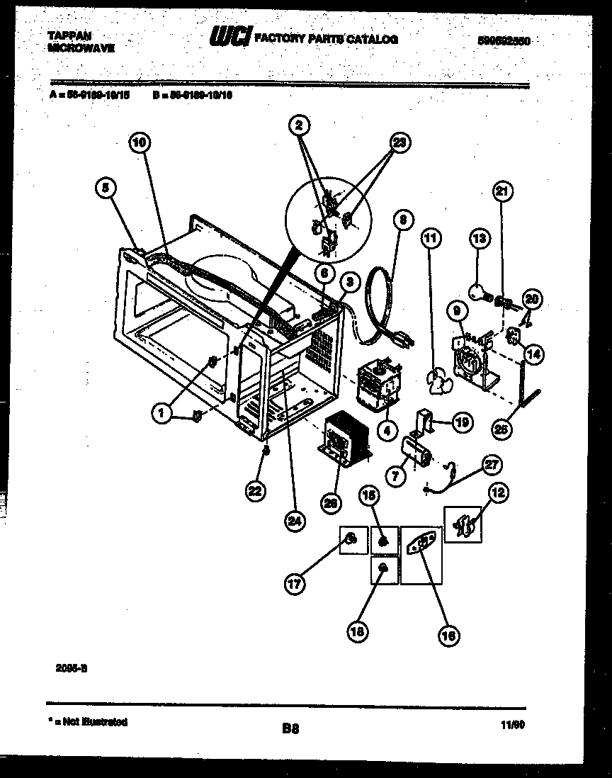Tappan 56-9189-10-15 functional parts diagram