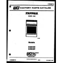 Tappan 30-2238-00-06 cover page diagram
