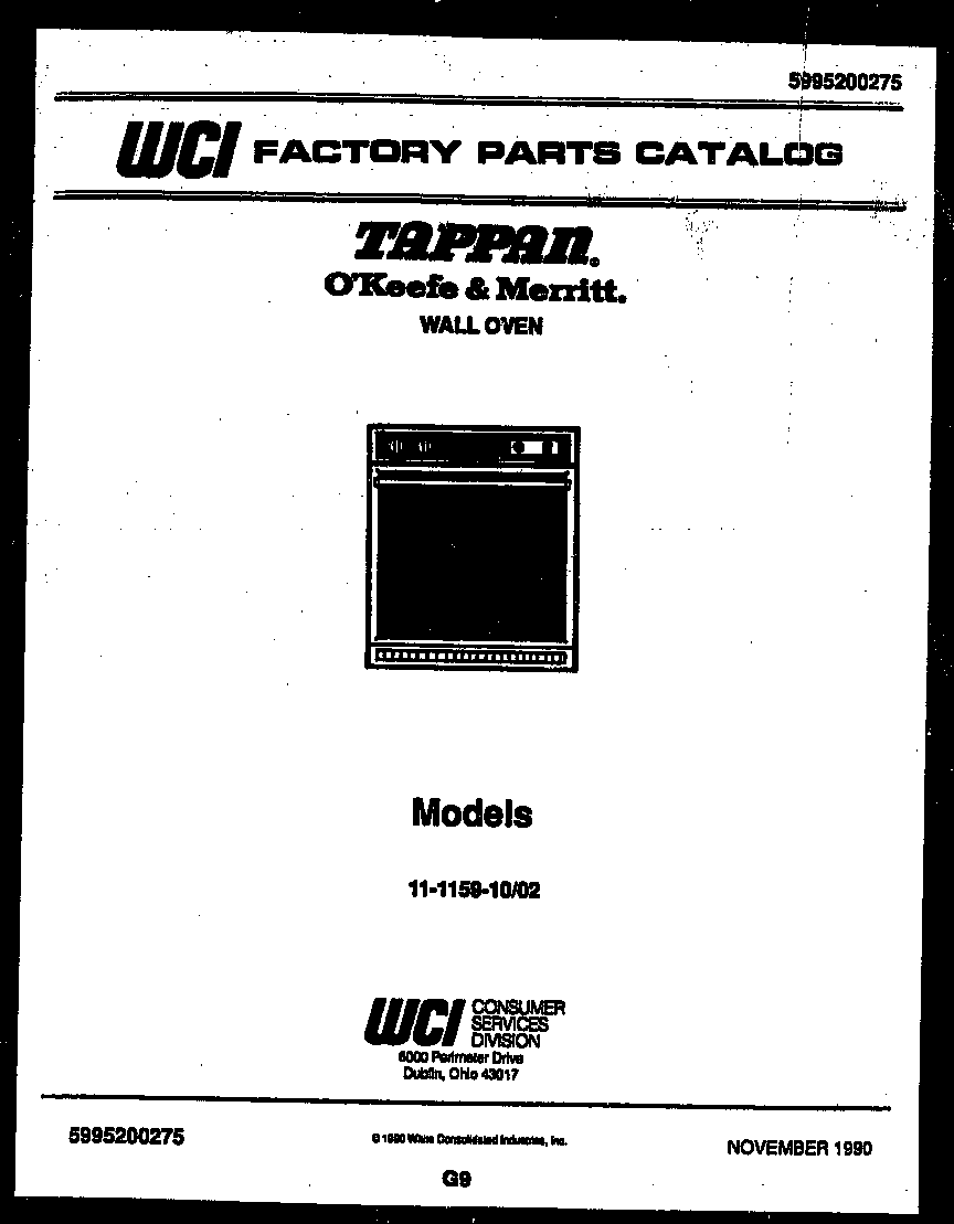 Tappan 11-1159-00-02 null diagram