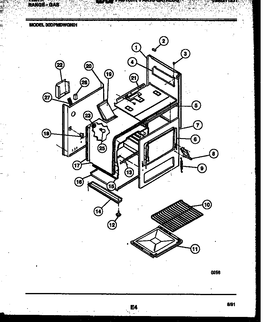 Tappan 30DPMDWGN1 body parts diagram