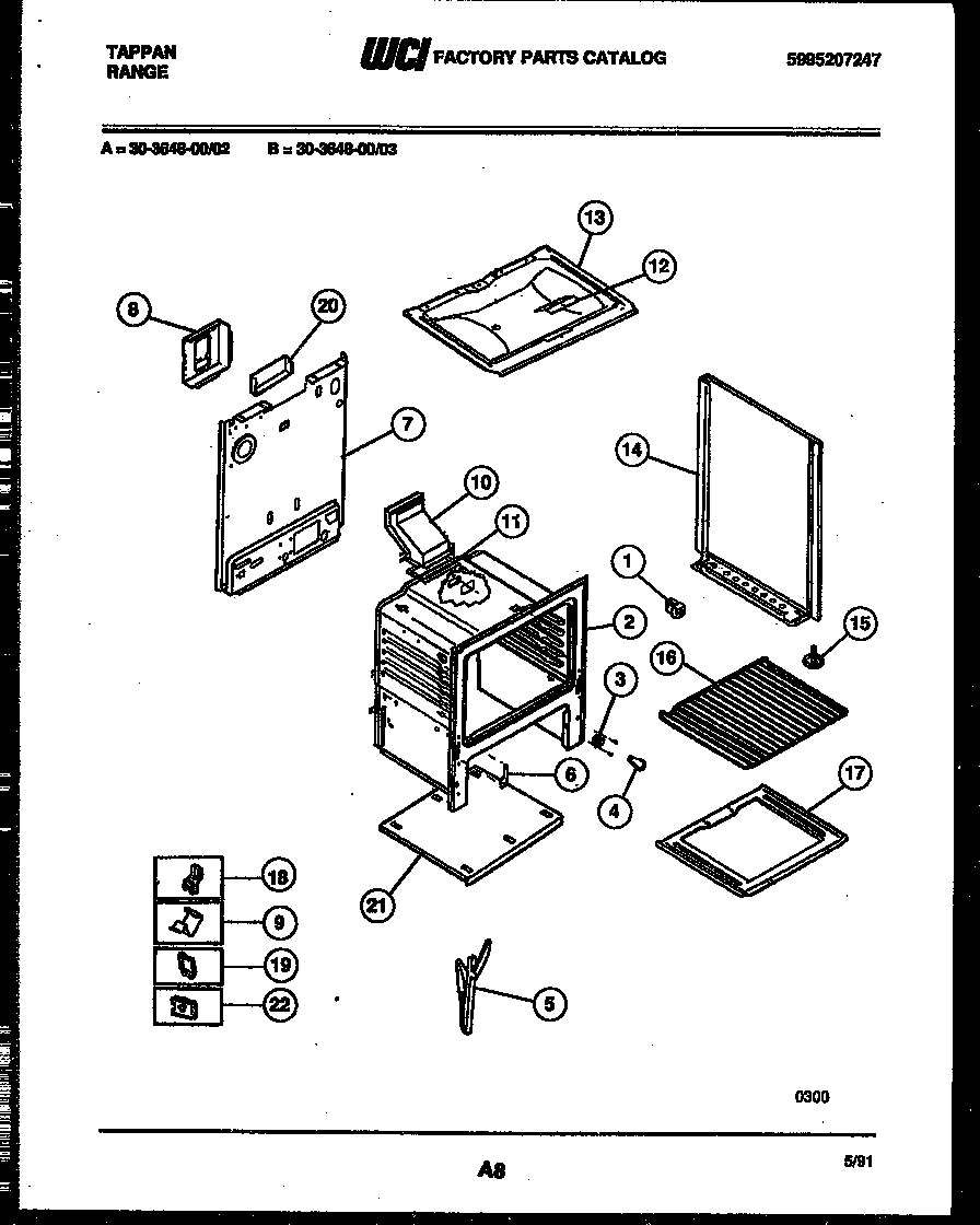 Tappan 30-3648-66-02 body parts diagram