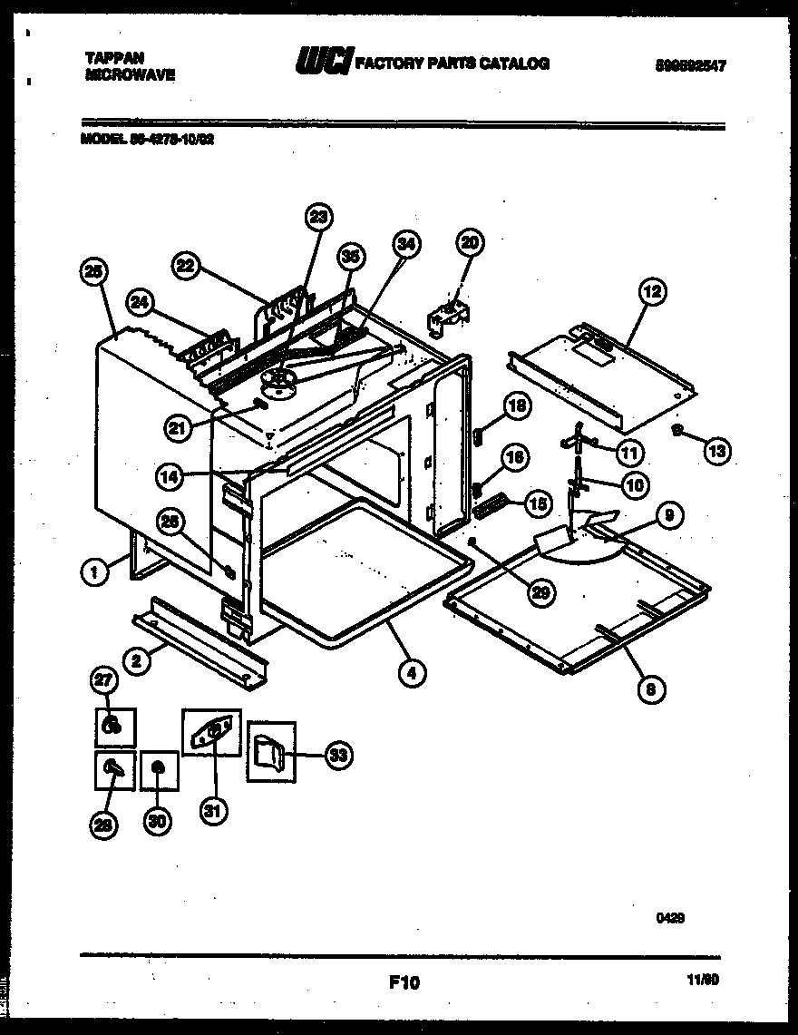 Tappan 56-4278-10-02 body parts diagram