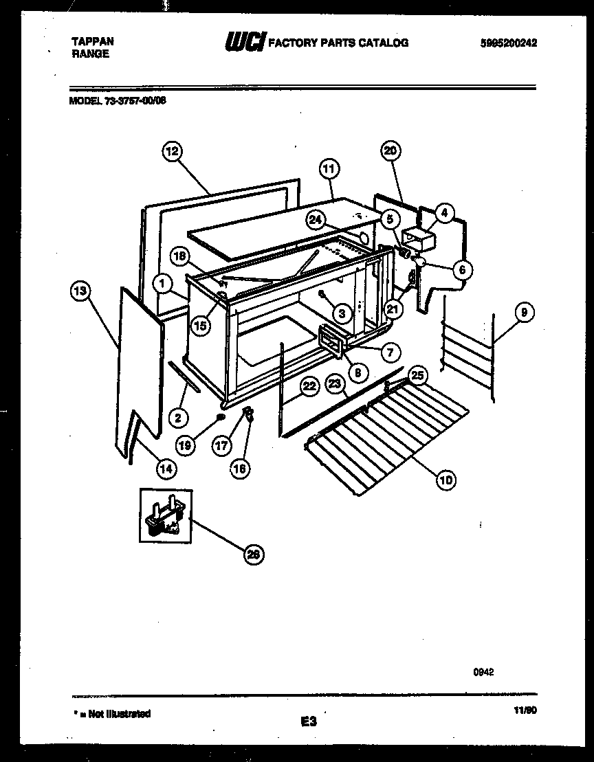 Tappan 73-3757-00-08 upper body parts diagram