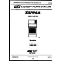 Tappan 73-3957-23-08 cover page diagram