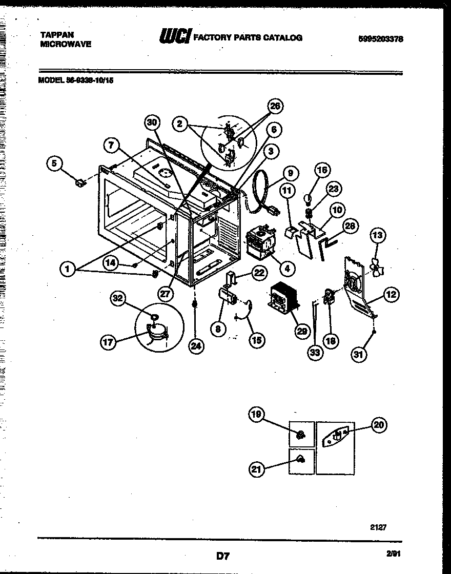 Tappan 56-9338-10-15 functional parts diagram