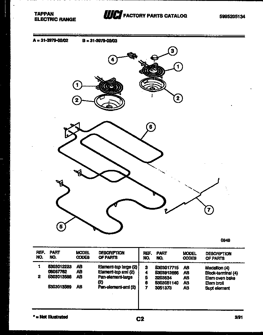 Tappan 31-3979-00-02 broiler parts diagram