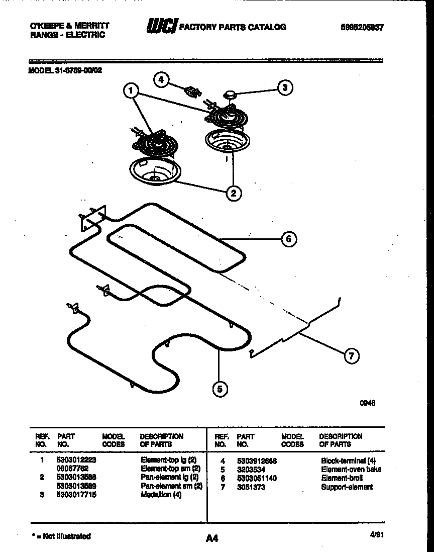 Tappan 31-6759-23-02 broiler parts diagram