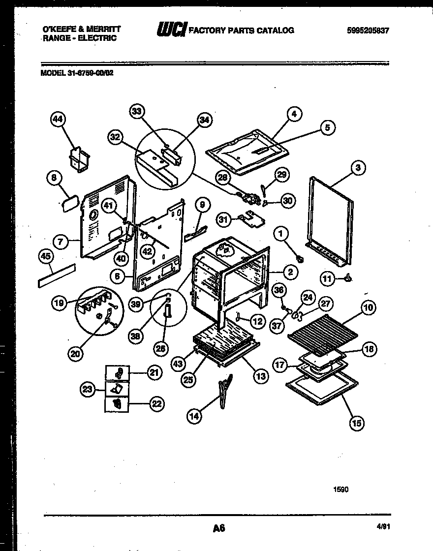 Tappan 31-6759-23-02 body parts diagram