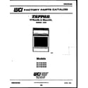 Tappan 30-2139-23-04 cover page diagram