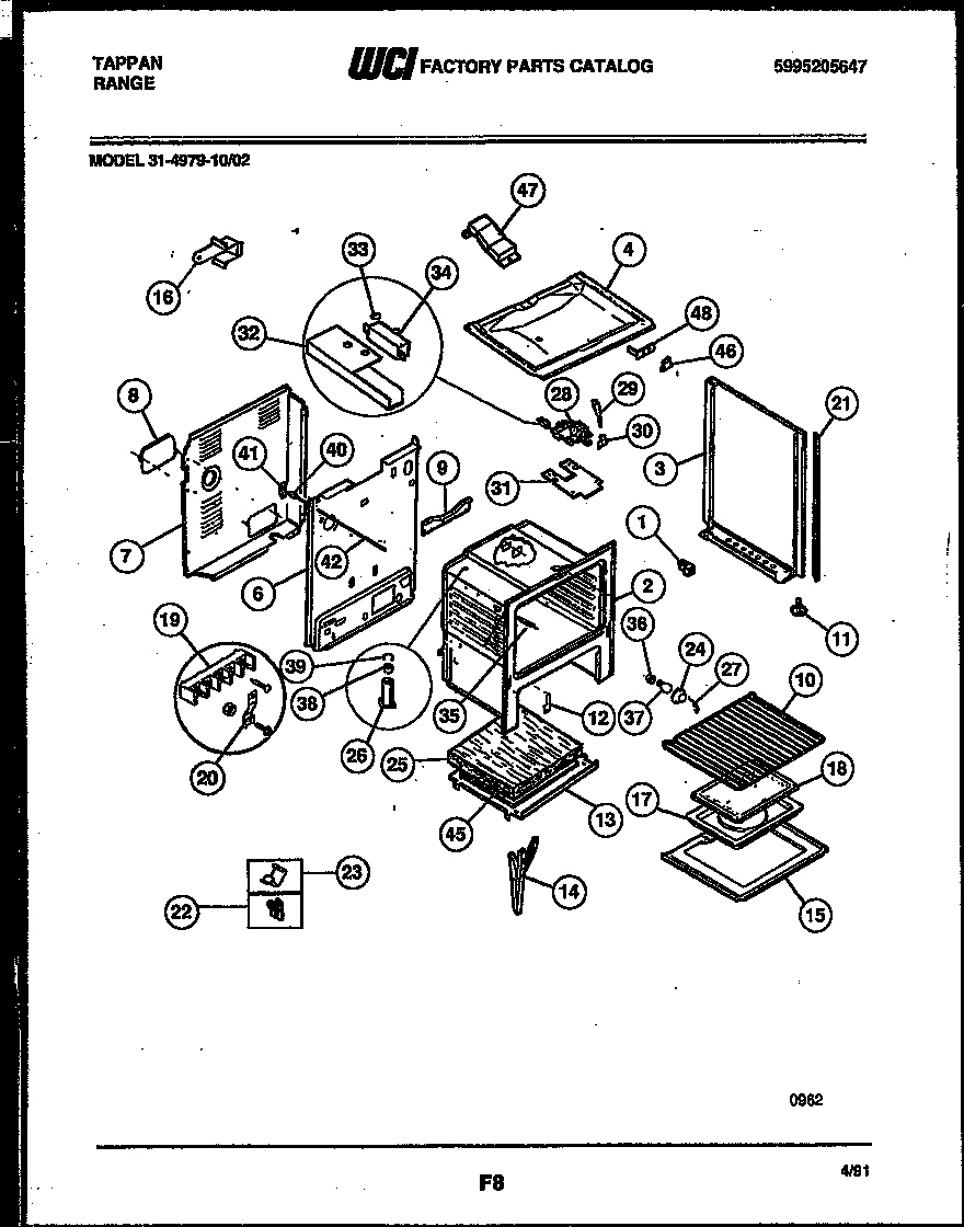Tappan 31-4979-00-02 body parts diagram