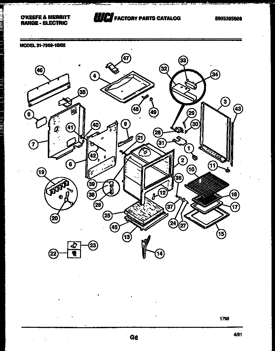 Tappan 31-7969-00-02 body parts diagram