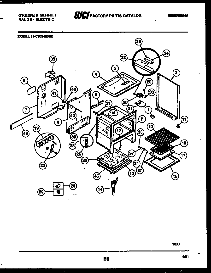 Tappan 31-6969-00-02 body parts diagram