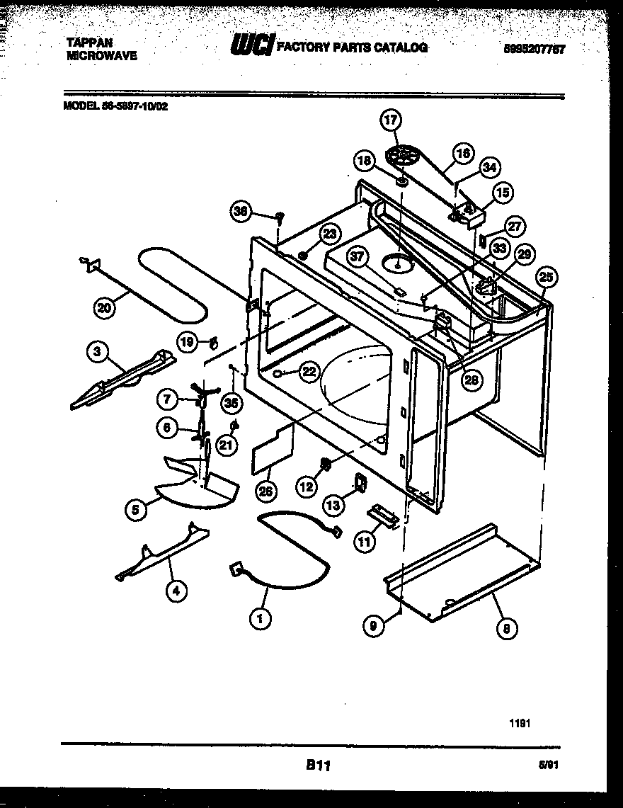 Tappan 56-5897-10-02 body parts diagram