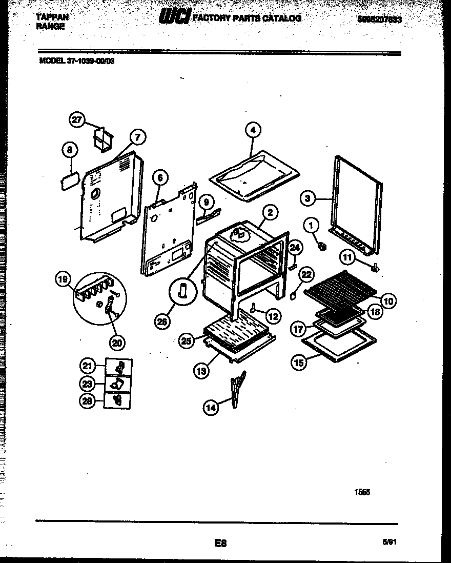 Tappan 37-1039-00-03 body parts diagram