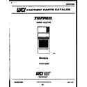 Tappan 73-3757-00-09 cover page diagram