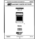 Tappan 30-4980-00-02 cover page diagram