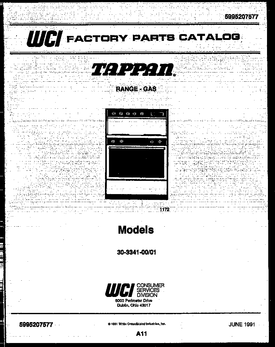 Tappan 30-3341-23-01 cover page diagram