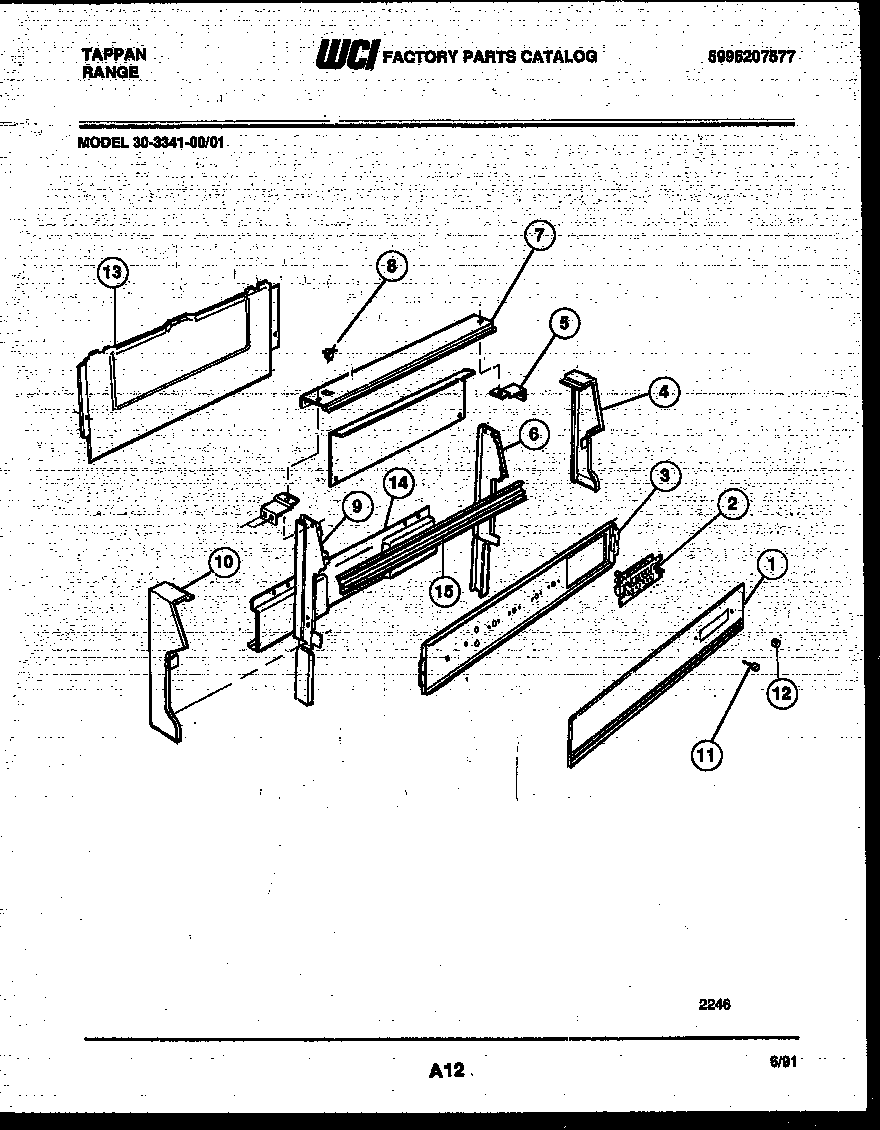 Tappan 30-3341-23-01 backguard diagram
