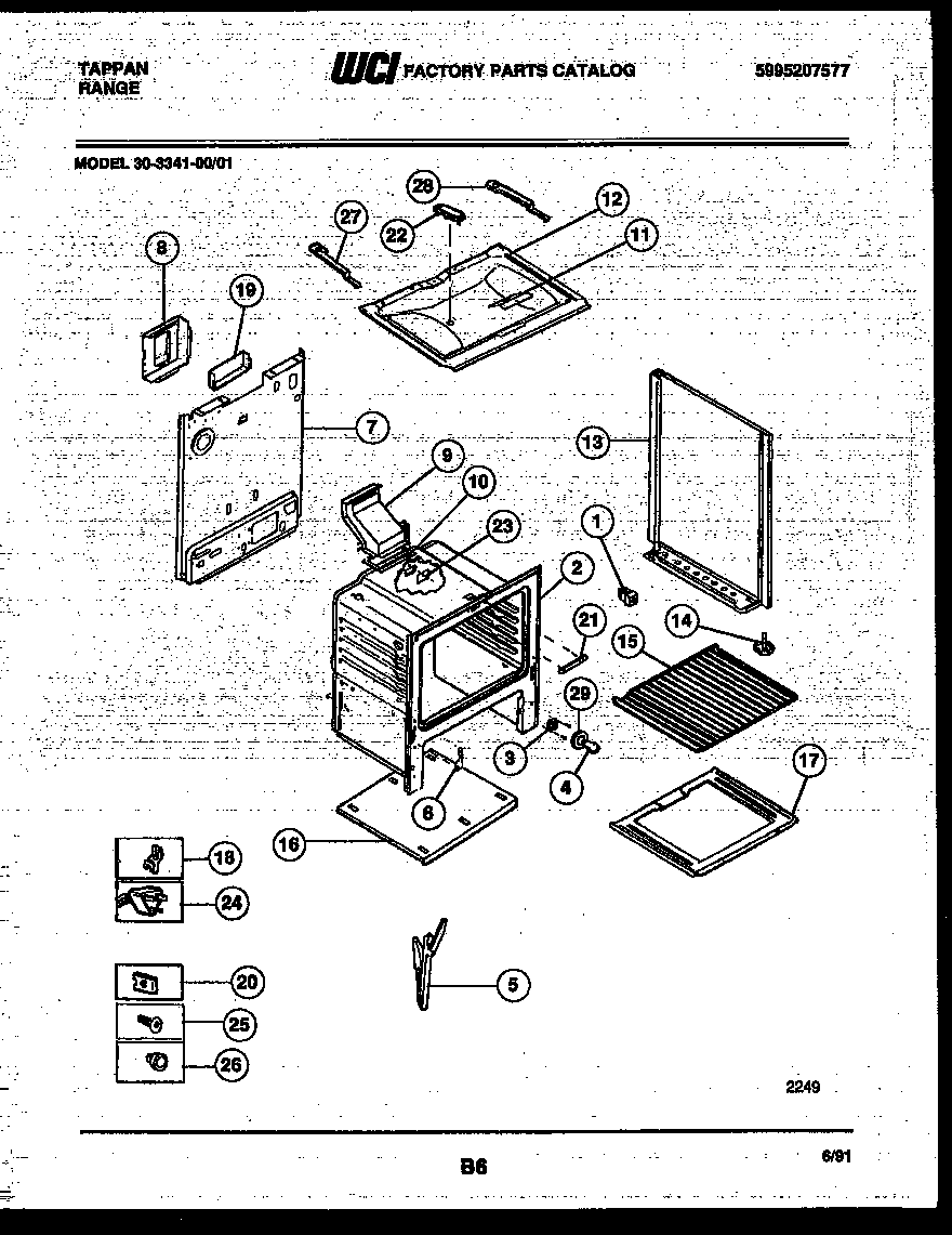 Tappan 30-3341-23-01 body parts diagram