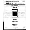 Tappan 30-4998-00-04 cover page diagram