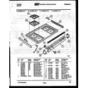 Tappan 30-4998-00-04 cooktop parts diagram