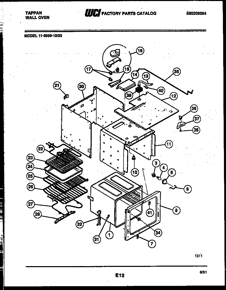 Tappan 11-5969-00-03 body parts diagram