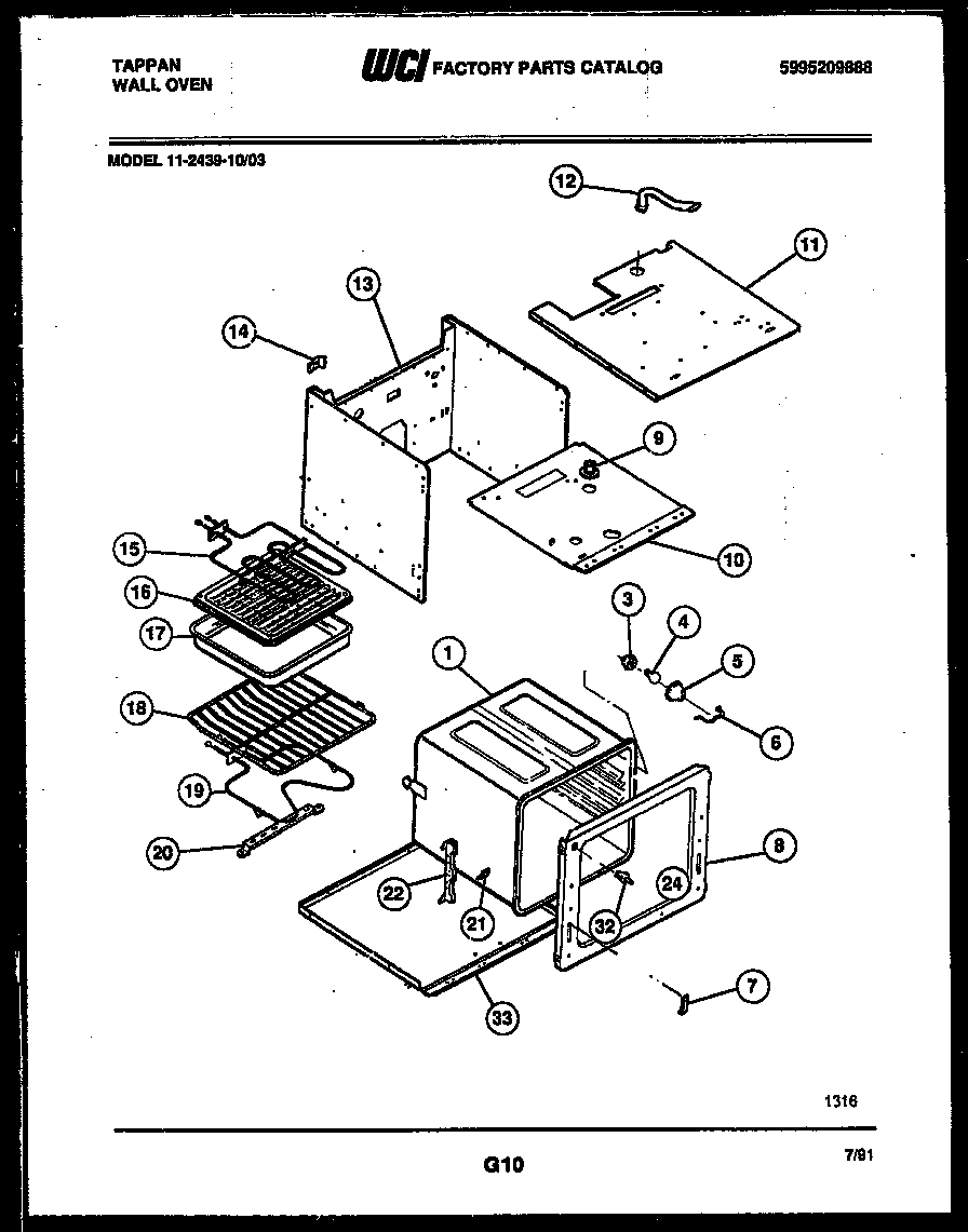 Tappan 11-2439-00-03 body parts diagram