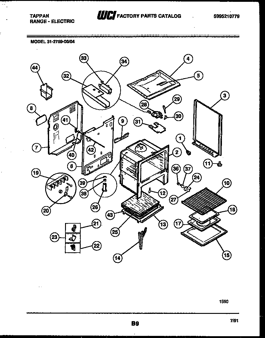 Tappan 31-2759-00-04 body parts diagram