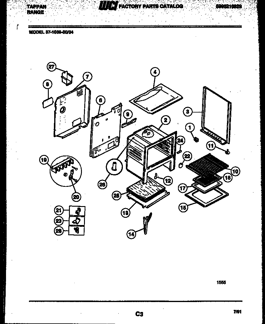 Tappan 37-1039-00-04 body parts diagram