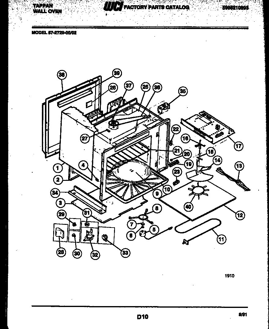 Tappan 57-2729-00-02 wrapper and body parts diagram