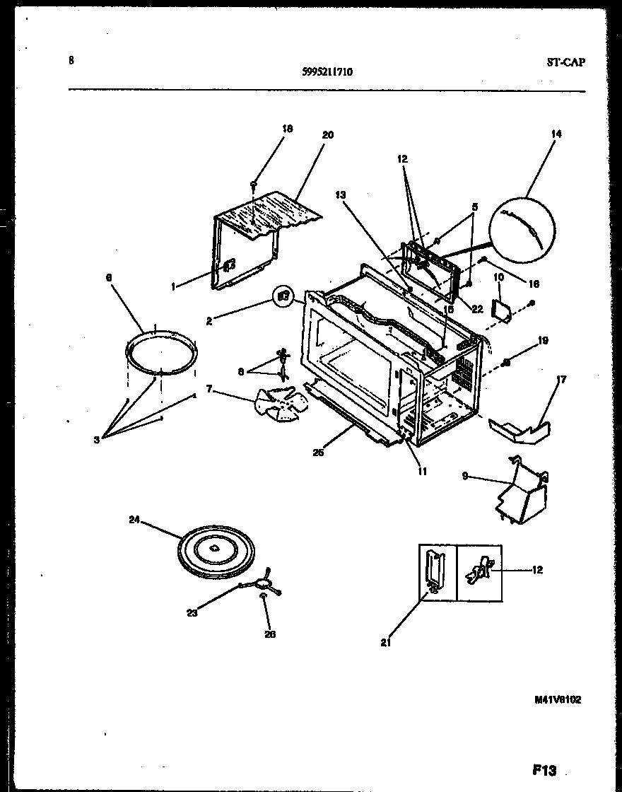 Tappan 56-9381-10-02 wrapper and body parts diagram