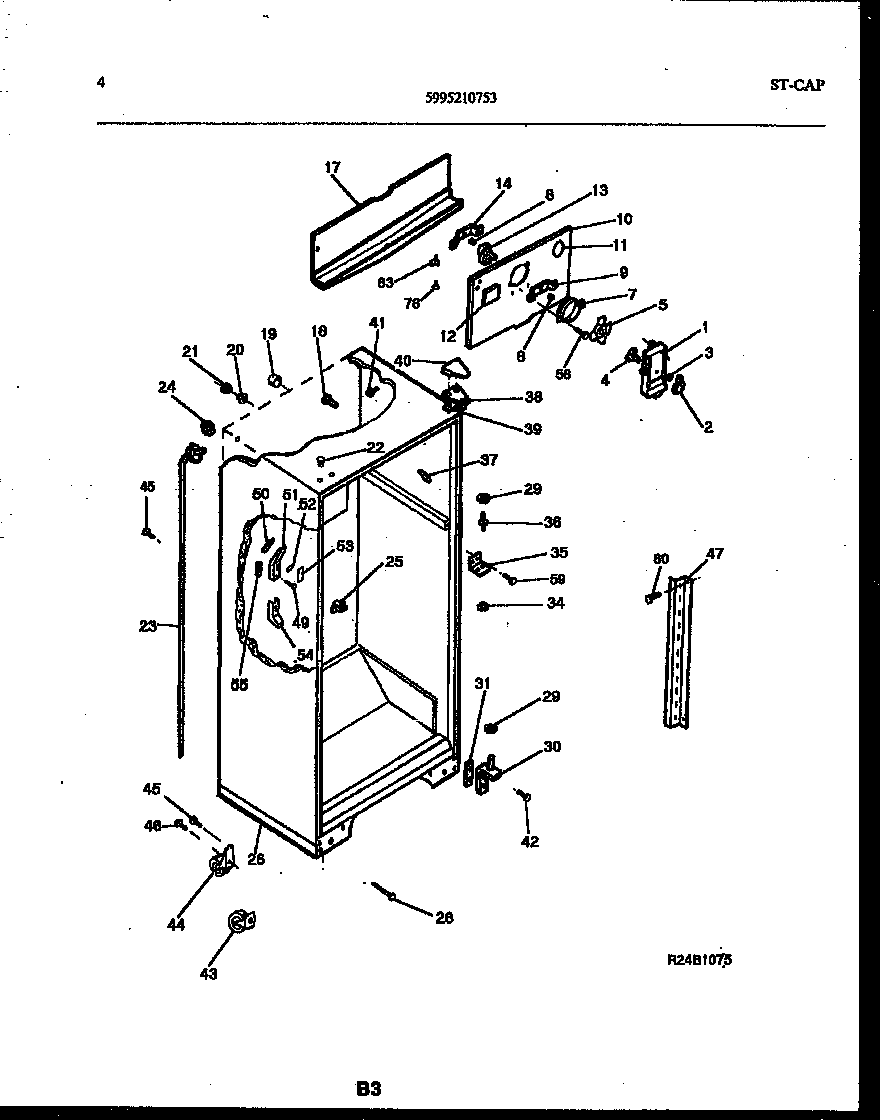 Tappan 95-1971-66-00 cabinet parts diagram