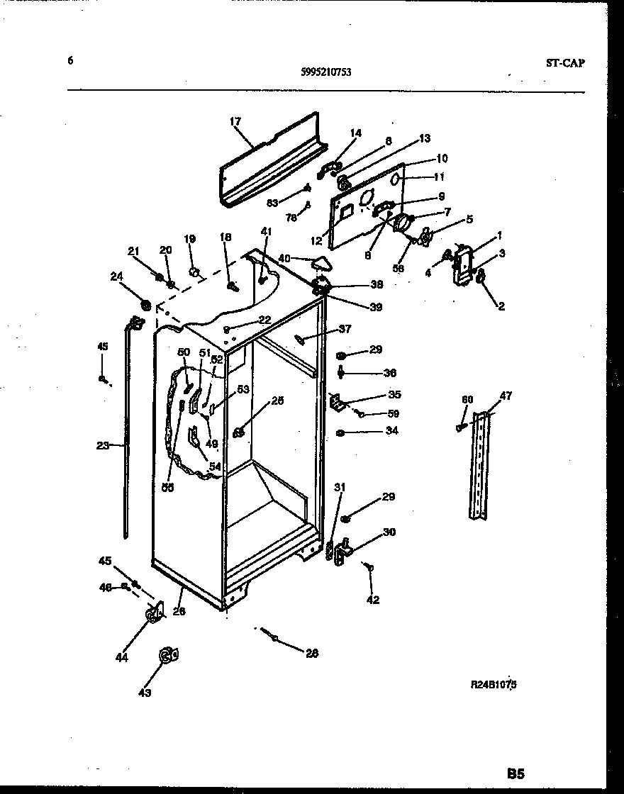 Tappan 95-1971-66-00 cabinet parts diagram