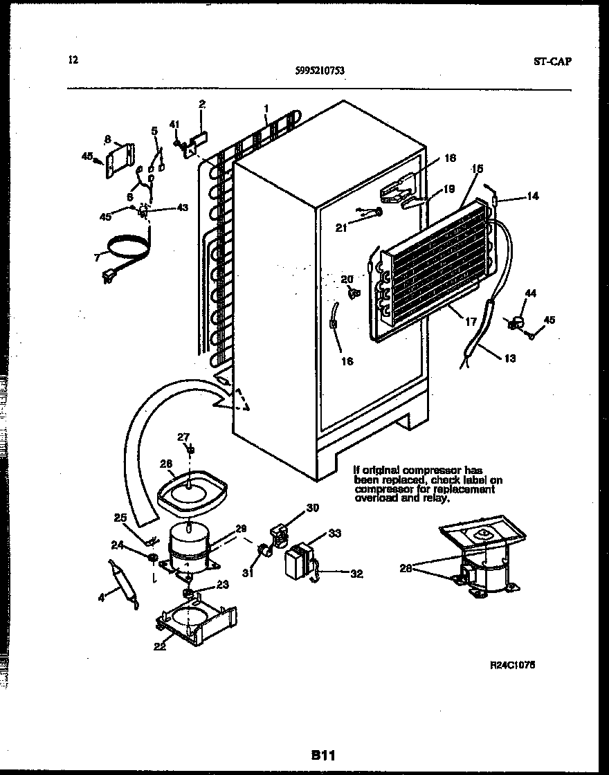 Tappan 95-1971-66-00 system and automatic defrost parts diagram