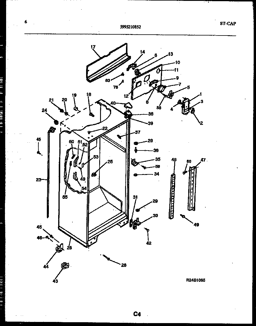 Tappan 95-2181-23-00 cabinet parts diagram