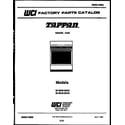 Tappan 30-3649-00-05 cover page diagram